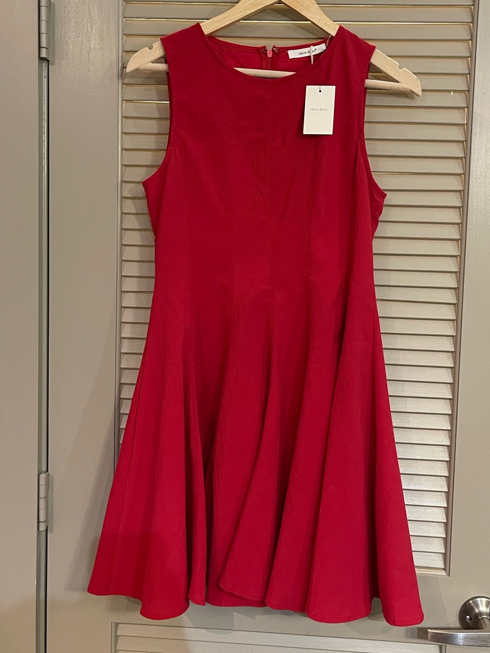 Idem Ditto dark Pink Flared Mini Dress (Pockets)